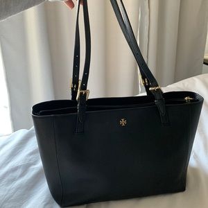 Black and gold Tory Burch Leather Tote LIKE NEW